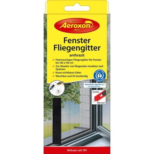 Aeroxon Fenster Fliegengitter Anthrazit 3 Aeroxon Fenster Fliegengitter Anthrazit