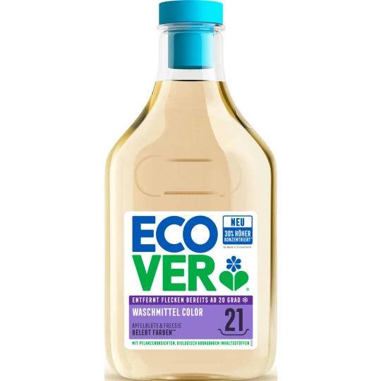 Ecover Flüssig-Waschmittel Color Apfelblüte & Freesie 750ML 21WL 3 Ecover Flüssig-Waschmittel Color Apfelblüte & Freesie 750ML 21WL