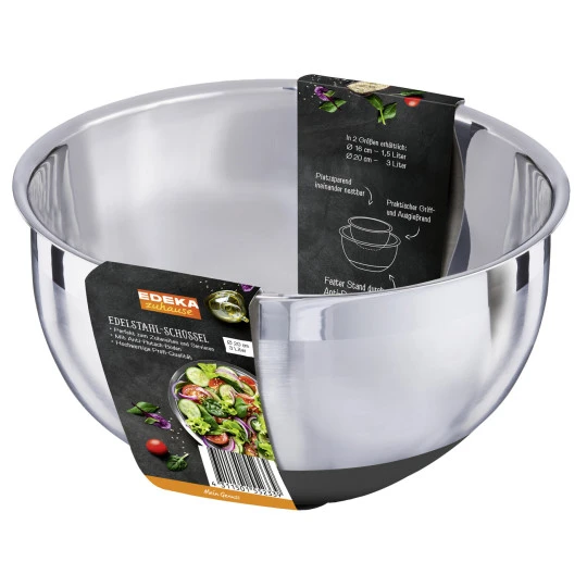 EDEKA Zuhause Schüssel Aus Edelstahl Durchmesser 20cm 3 EDEKA Zuhause Schüssel Aus Edelstahl Durchmesser 20cm