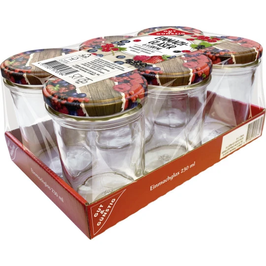Edeka Einmachgläser 230ML 6ST 3 Edeka Einmachgläser 230ML 6ST