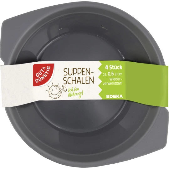 Gut & Günstig Suppenschalen Mehrweg 4ST 3 Gut & Günstig Suppenschalen Mehrweg 4ST