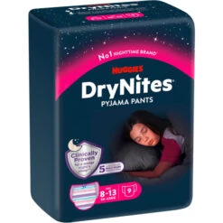 Huggies DryNites Pyjama Pants Girl 8-13 Jahre 30-48KG 9ST
