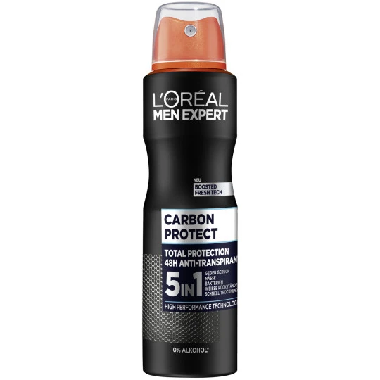 Loreal Men Expert Carbon Protect Total Protection 48H Anti-Transpirant 150ML 3 Loreal Men Expert Carbon Protect Total Protection 48H Anti-Transpirant 150ML