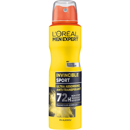 L'Oreal Men Expert Invincible Sport Ultra Absorbing Anti-Transpirant 72H 150ML 3 L'Oreal Men Expert Invincible Sport Ultra Absorbing Anti-Transpirant 72H 150ML