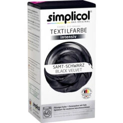 Simplicol Textilfarbe Intensiv Samt-schwarz 150ML+400G