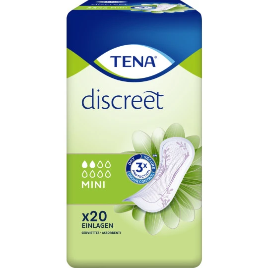Tena Discreet Mini Einlagen 20ST 3 Tena Discreet Mini Einlagen 20ST
