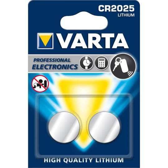 Varta Knopfzelle CR 2025 Lithium 2ST 3 Varta Knopfzelle CR 2025 Lithium 2ST